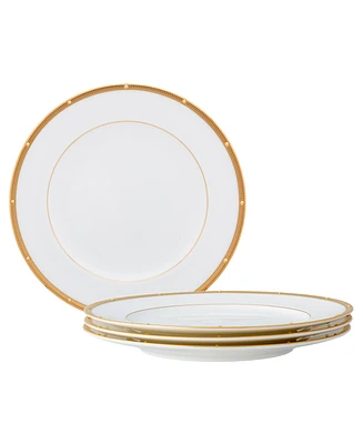 Noritake Rochelle Gold Set of 4 Bread Butter and Appetizer Plates, Service For 4