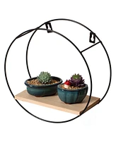 Round, Wall Mount Floating Shelf