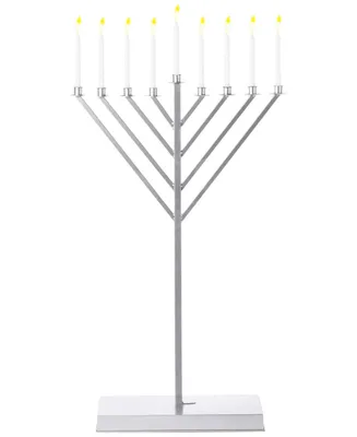 Coated Hanukkah Menorah for Synagogue, Large