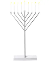 Coated Hanukkah Menorah for Synagogue, Large