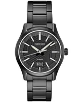 Seiko Men's Essentials Black Ion Finished Stainless Steel Bracelet Watch 40mm