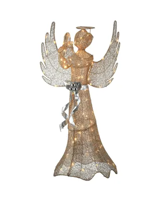 National Tree Company 53" Champagne gold-tone Praying Angel with Led Lights - Gold