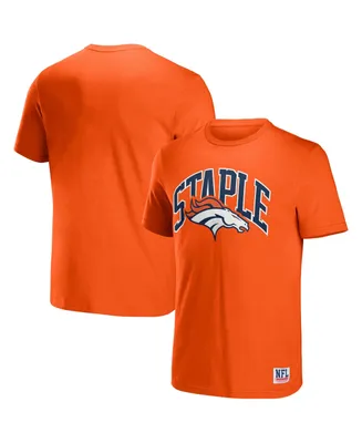 Men's Nfl X Staple Orange Denver Broncos Lockup Logo Short Sleeve T-shirt