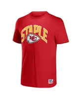 Men's Nfl X Staple Red Kansas City Chiefs Lockup Logo Short Sleeve T-shirt