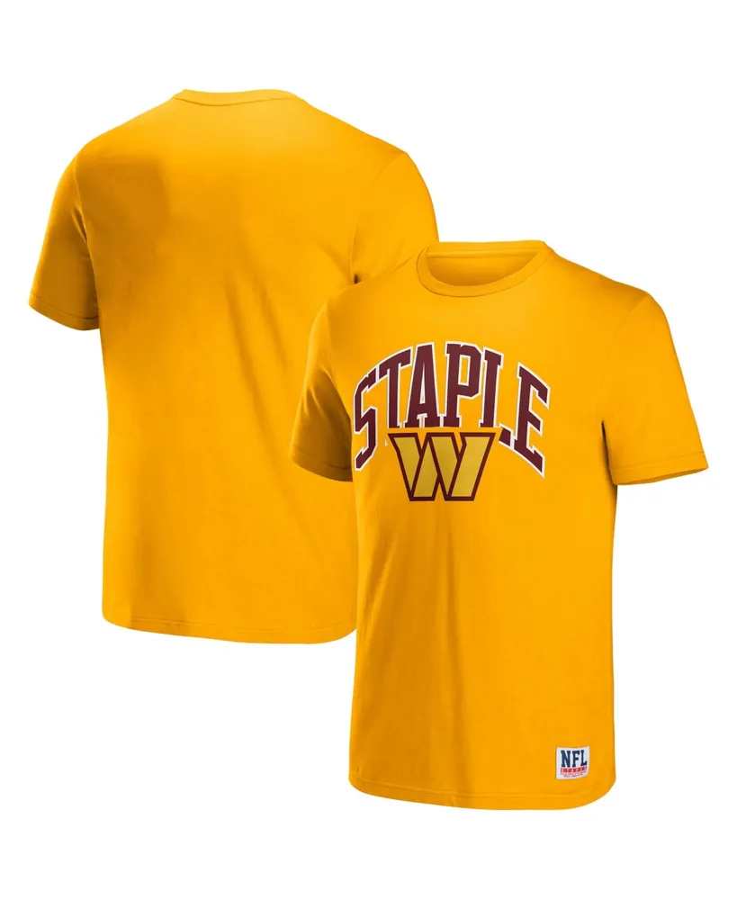 Nfl Properties Men's Nfl X Staple Yellow Washington Commanders Lockup Logo  Short Sleeve T-shirt