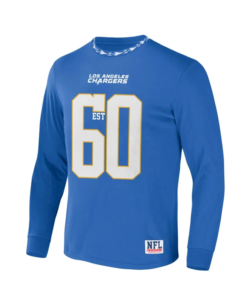 Men's Nfl X Staple Blue Los Angeles Chargers Core Long Sleeve Jersey Style T-shirt