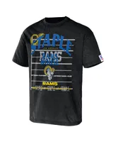 Men's Nfl X Staple Black Los Angeles Rams Gridiron Short Sleeve T-shirt