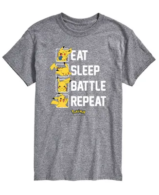 Airwaves Men's Pokemon Eat Sleep Battle Graphic T-shirt
