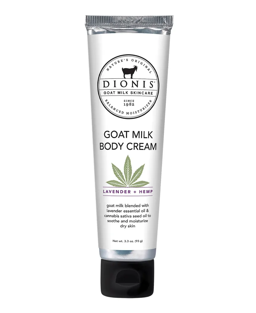 Dionis Lavender and Hemp Goat Milk Body Cream, 3.3 oz.