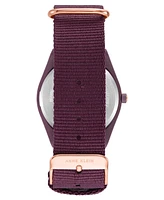 Anne Klein Women's Three-Hand Quartz Purple Oceanwork Plastic Bracelet Watch, 38.5mm - Rose Gold