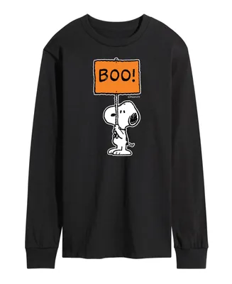Airwaves Men's Peanuts Boo Sign T-shirt