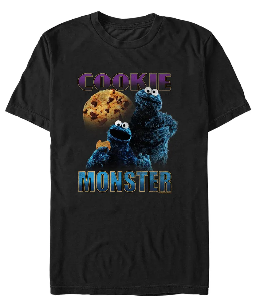 Fifth Sun Men's Sesame Street Cookie Highlight Short Sleeve T-shirt