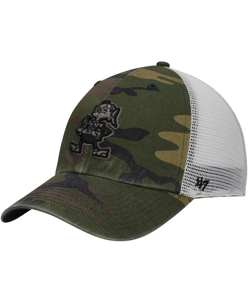 Men's '47 Camo Cleveland Browns Branson Clean Up Trucker Hat