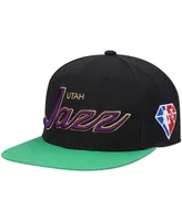 Men's Mitchell & Ness Black Utah Jazz Nba 75th Anniversary Snapback Hat