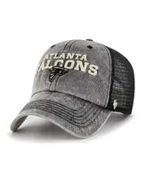 Men's '47 Black Atlanta Falcons Drumlin Trucker Clean Up Snapback Hat