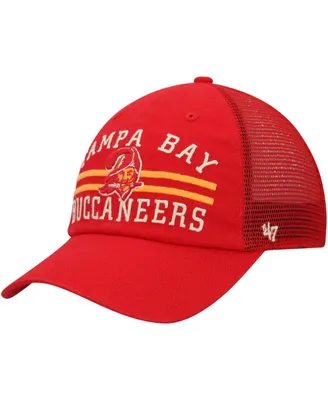 Men's '47 Red Tampa Bay Buccaneers Highpoint Trucker Clean Up Snapback Hat