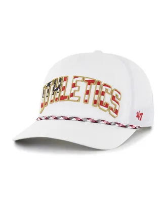 Men's '47 White Oakland Athletics Flag Flutter Hitch Snapback Hat