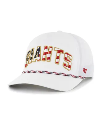 Men's '47 White San Francisco Giants Flag Flutter Hitch Snapback Hat