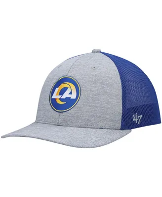 Men's '47 Brand Heathered Gray and Royal Los Angeles Rams Motivator Flex Hat