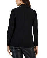 Anne Klein Petite Notched Collar One-Button Blazer