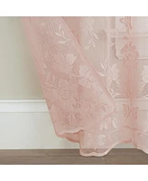 Waverly Sherry Floral Lace Sheer Rod Pocket Curtain Panel