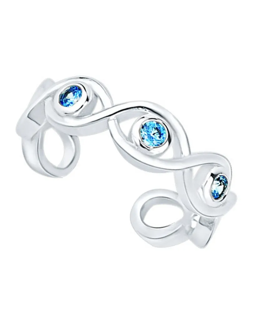 And Now This Blue Cubic Zirconia Toe Ring