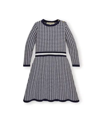 Hope & Henry Toddler Girls Long Sleeve Fit and Flare Sweater Dress