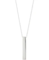 Lauren Ralph Lauren Vertical Bar 32" Pendant Necklace in Sterling Silver