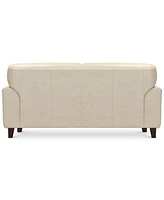 Ashlinn 81" Tufted Pastel Leather Sofa, Created for Macy's