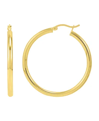 Giani Bernini Polished Tube Medium Hoop Earrings, 40mm, Created for Macy's