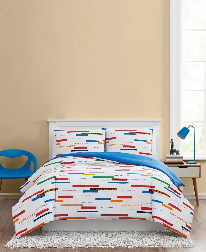 Crayola Serpentine Stripe Piece Comforter Set