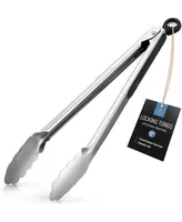 Zulay Kitchen Locking Stainless Steel Tongs