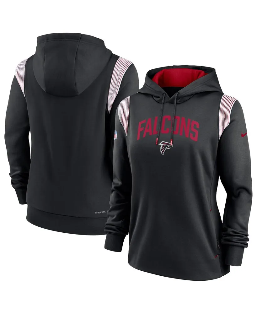 Women's Nike Black Atlanta Falcons Sideline Stack Performance Pullover Hoodie