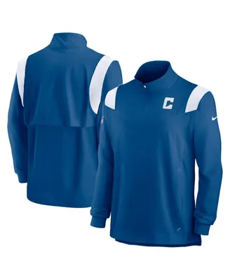 Men's Nike Royal Indianapolis Colts Sideline Coach Chevron Lockup Quarter-Zip Long Sleeve Top