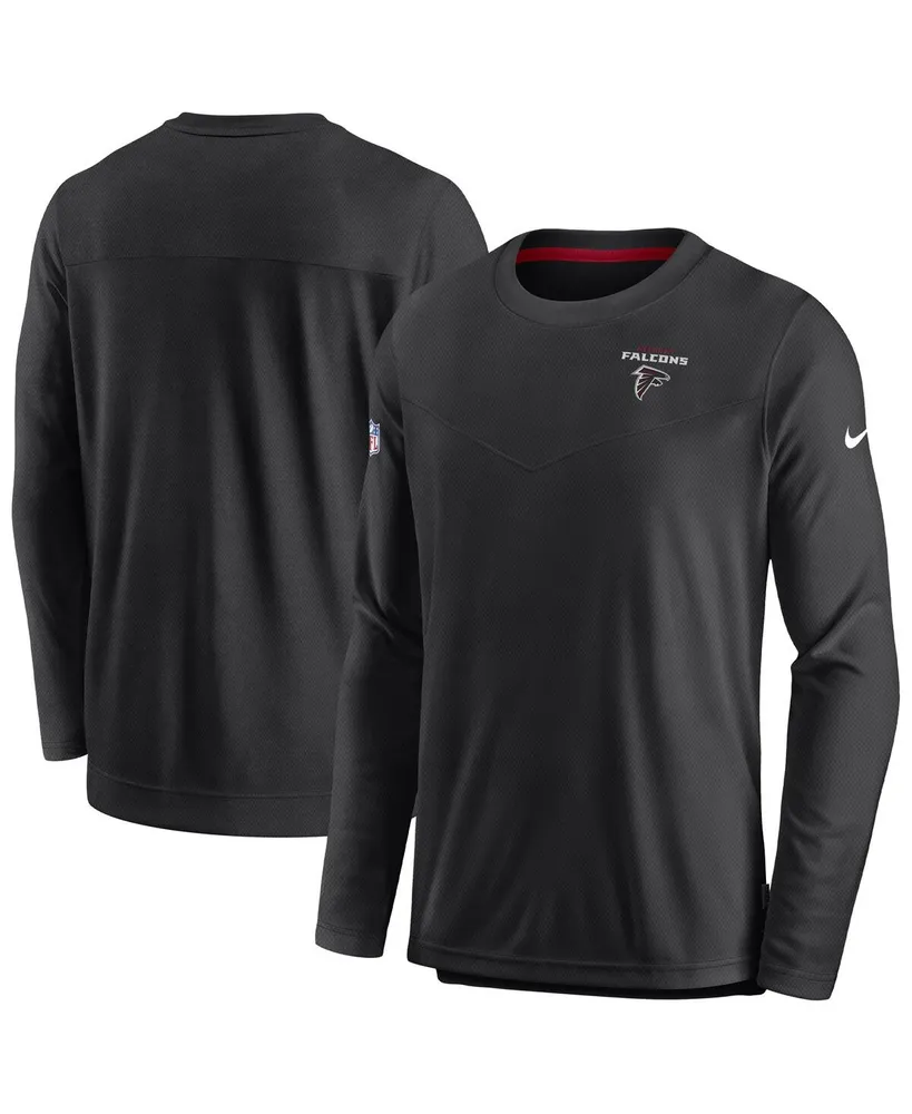 Men's Nike Black Atlanta Falcons Sideline Coach Chevron Lock Up Logo V-Neck  Performance T-Shirt