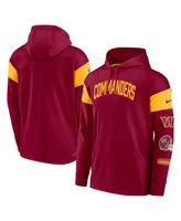 Men's Nike Burgundy Washington Commanders Sideline Athletic Arch Jersey Performance Pullover Hoodie