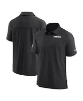 Men's Nike Black Las Vegas Raiders Sideline Lockup Performance Polo Shirt