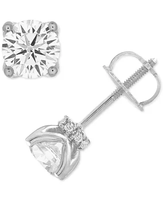 Alethea Certified Diamond Stud Earrings (1 ct. t.w.) in 14k White Gold featuring diamonds with the De Beers Code of Origin, Created for Macy's