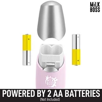 Milk Boss Portable Coffee Frother Handheld Whisk Mixer with 16-Piece Stencils