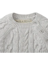 Hope & Henry Baby Boys Cable Knit Sweater Romper