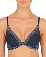 Women's Feathers Lace Contour Underwire Plunge Bra 730023