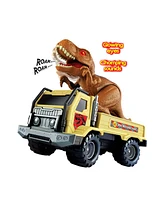 PreHistoric Times Trex Transporter Light Sounds Children's Play Truck Dinosaur Figurine