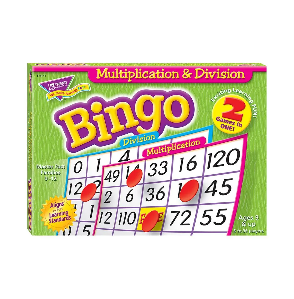 Multiplication Division Bingo Skill Game