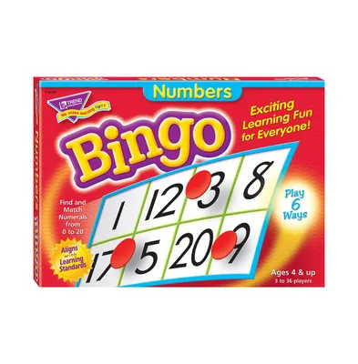 Numbers Bingo Number Recognition Skill Game