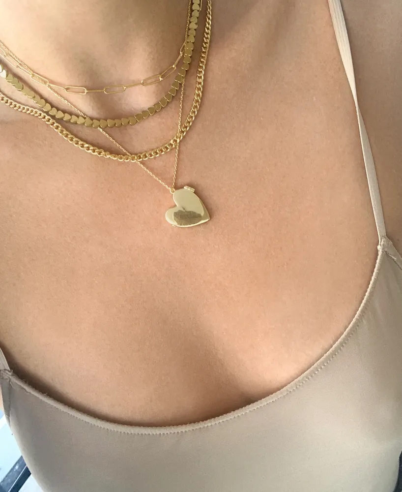 Adornia Heart Locket Necklace