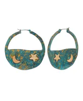 Robert Lee Morris Soho Women's Celestial Patina Hoop Earrings