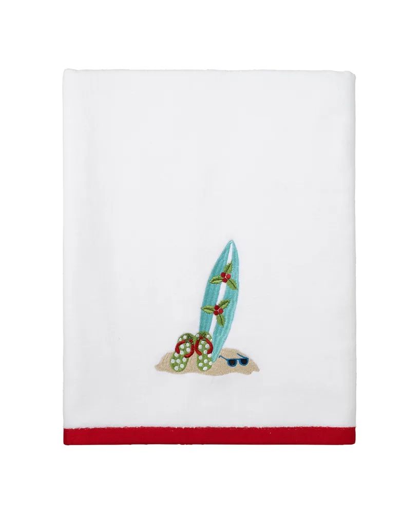 Avanti Flamingo Jingle Holiday Cotton Bath Towel, 27" x 50"