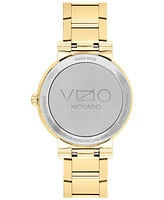 Movado Women's Vizio Swiss Quartz Light Yellow Pvd Bracelet Watch 32mm