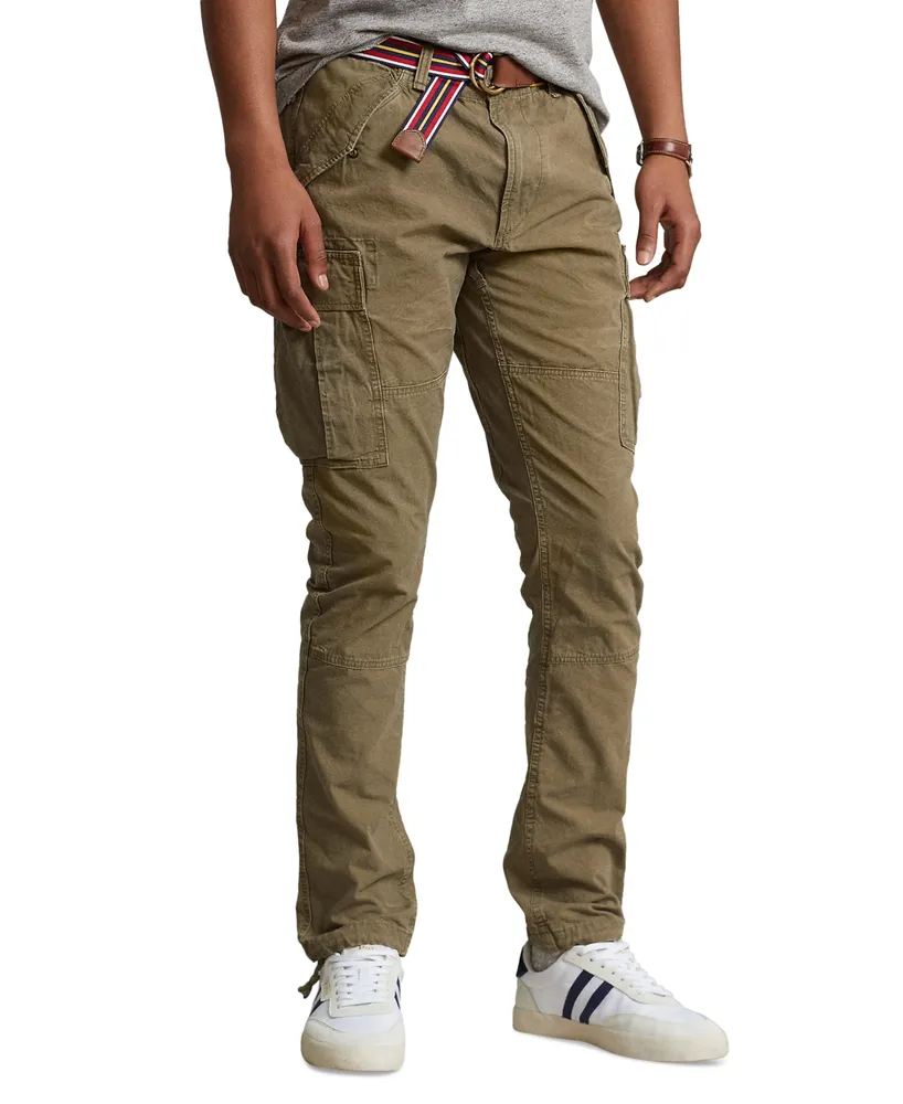 2-Pack Men's Belted Slim Fit Cotton Cargo Pocket Pants (Multiple Inseams) -  Walmart.com