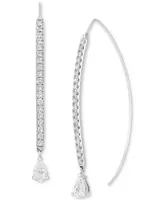 Grown With Love Lab Grown Diamond Pear & Round Threader Earrings (1-1/4 ct. t.w.) in 14k White Gold